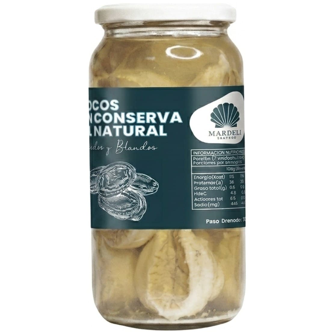 Locos mariscos cocidos 1lt