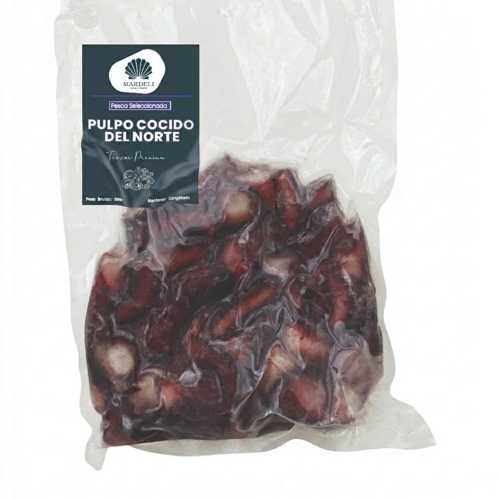 Pulpo cocido del norte trozos 500gr - Mardeli Seafood